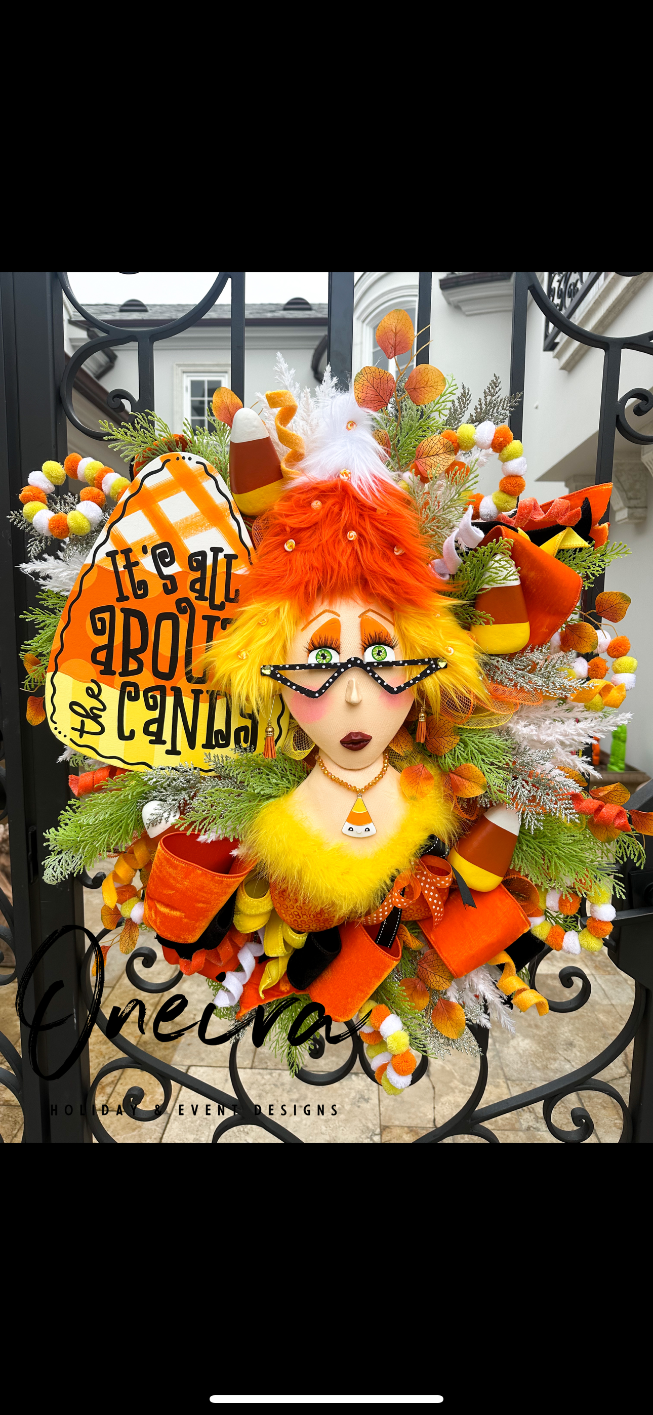 Candy Corn Wreath