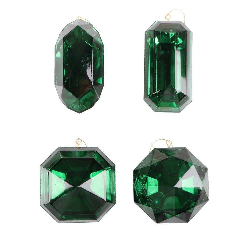 4-5” Jewel Ornaments 4/Pk