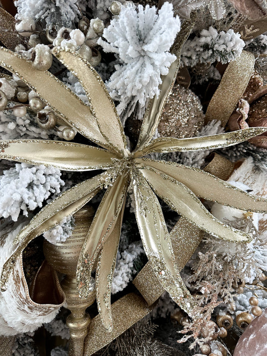 24" Chpgne Mtllic Frstd Gltr Ppyrs