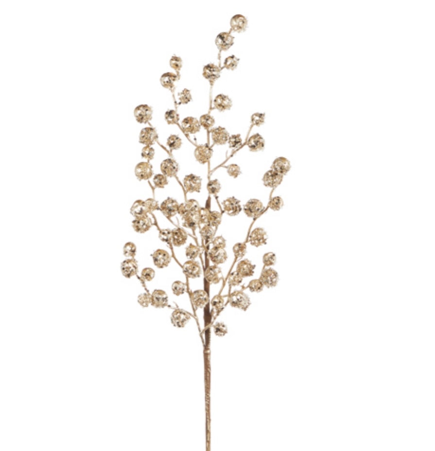 28" CHAMPAGNE ICED BERRIES PICKS