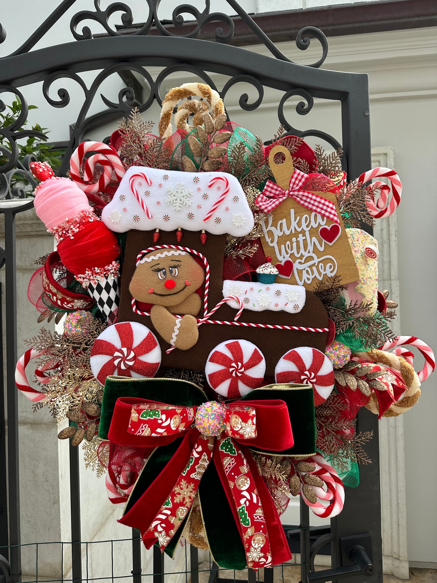 Gingerbread Train Bakery Wreath