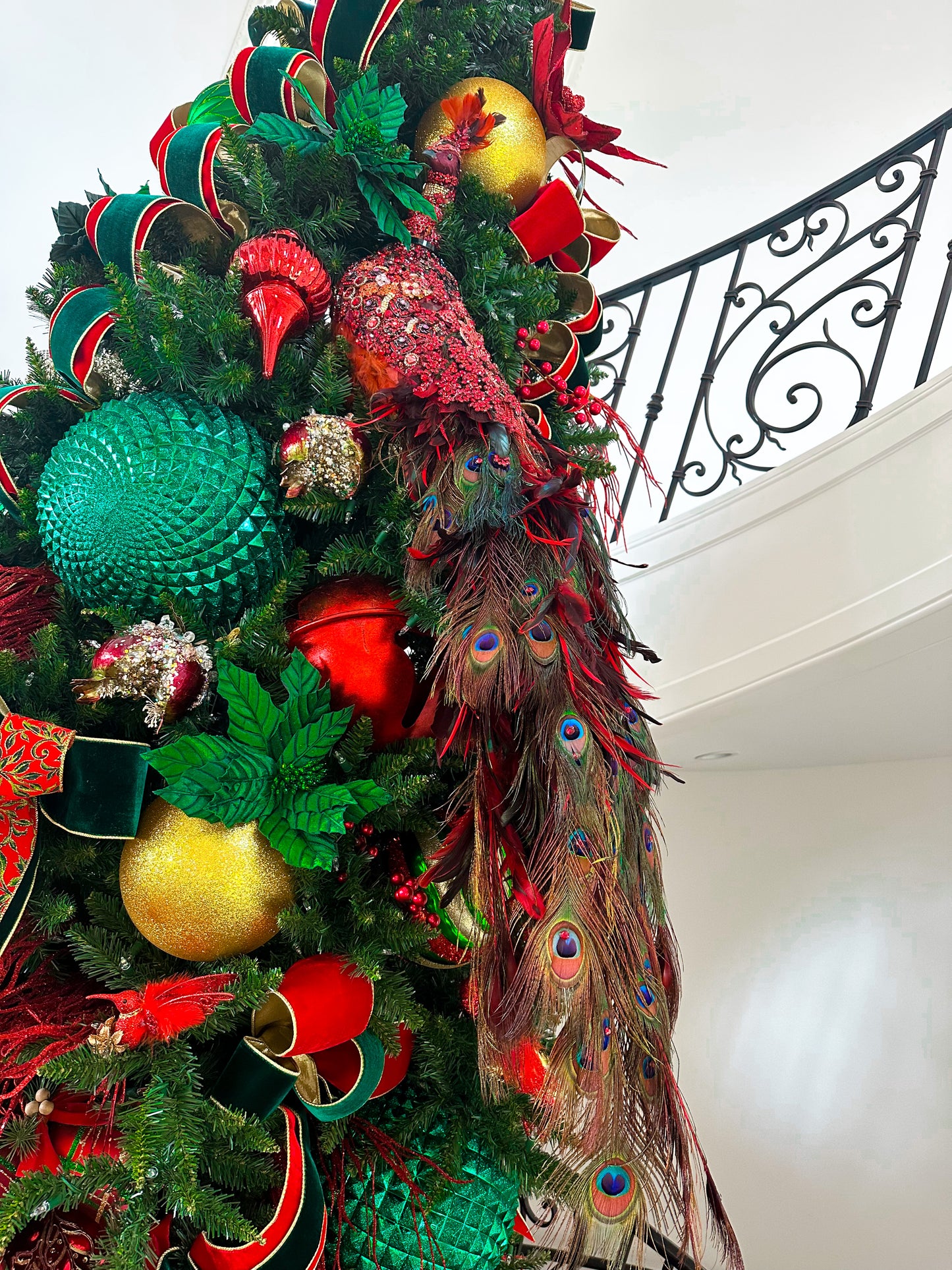 Rhinestone Peacock Tree Attachement