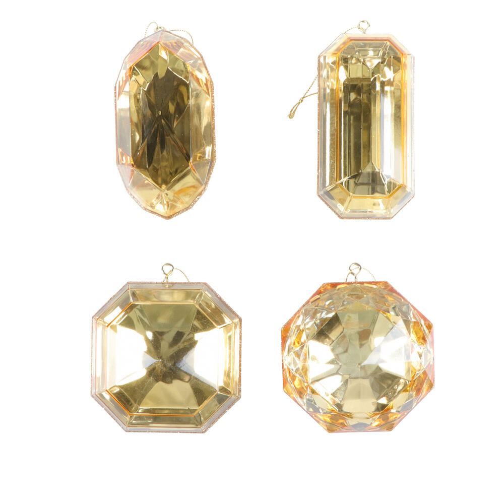 4-5” Jewel Ornaments 4/Pk