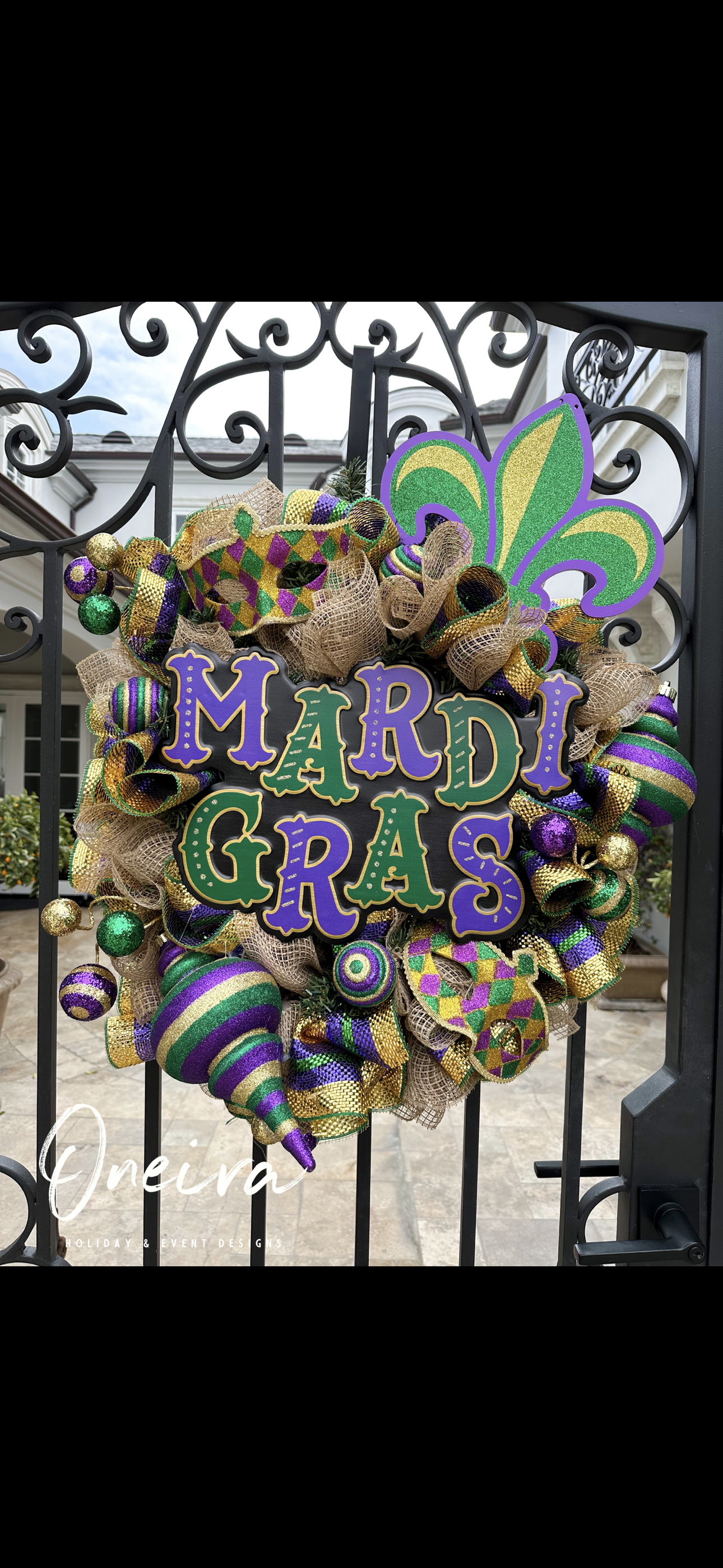 Mardi Gras Wreath