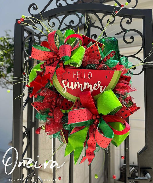 Hello Summer Watermelon Wreath