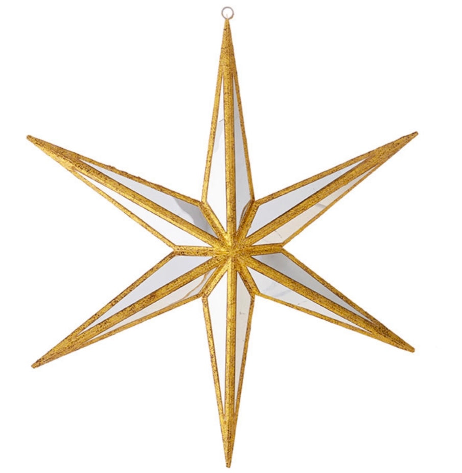 12" MIRRORED STAR ORNAMENT