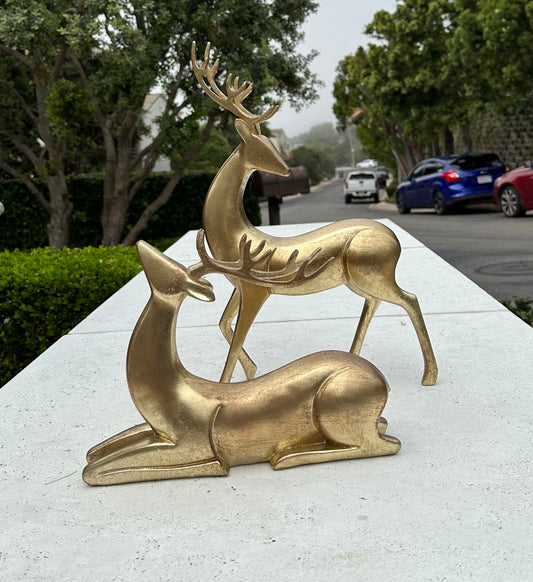 16.75" AGED GOLD REINDEER
SET OF 2